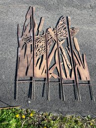 Fabulous Large 5-panel Garden Art With Ground Stakes
