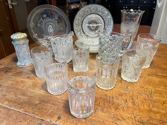 Wonderful Collection Of Vintage Pressed Glass