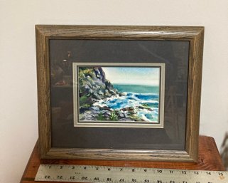 Small Seascape Original Watercolor Painting