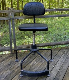 A Vintage Modern Adjustable Height Work Stool