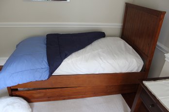 Pottery Barn Twin Trundle Bed - Complete With Mattresses