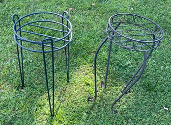 Two Metal Plant Stands