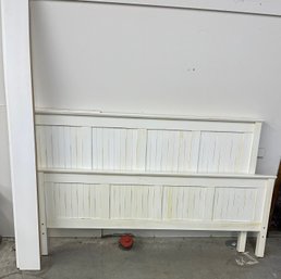 King Size Country Bed In White Paint