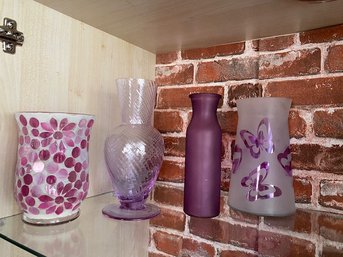 Vintage Purple Vase Grouping