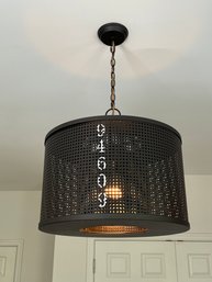 Pottery Barn Black Aluminum Pendant Light  (LOC: W1)