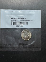 2007-P Uncirculated Roosevelt Dime In Littleton Package