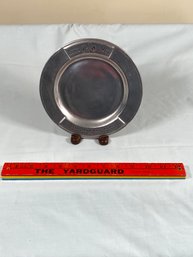 Red Lion Inn Stockbridge Commemorative 200 Years Pewter Plate 7in Wilton Made In The USA