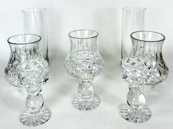 Vintage Zweisel Cut Crystal Candle Sconces And More