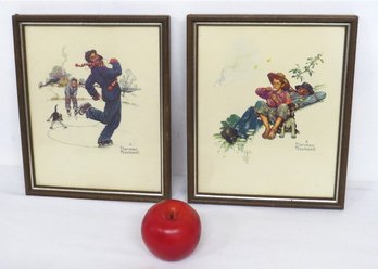 Pair Of Colorful Norman Rockwell Prints - Two Good Ones!