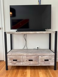 Three Drawer Media Console On Metal Frame  (LOC: W1)