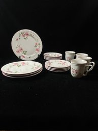 Gibson Pink Rose Everyday China Lot