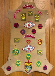 Fun Display Of Vintage Boy Scout Patches & Badges