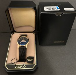 NOS 1992  Never Worn Seiko Martha's Vineyard Made In Austria Genuine Calfskin Band Watch NOT TESTED