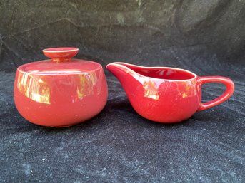 Cream And Sugar Ceramic Dish Set