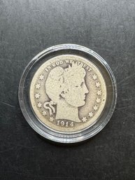 1914 Silver Barber Quarter