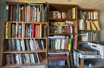 FOUR BOOKSHELVES OF BOOKS