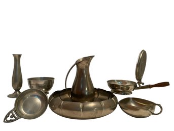 Vintage Royal Holland Pewter Daapderop/KDM Tiel  7 Piece Collection