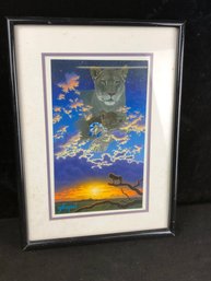 Schimmel Framed Lion Art