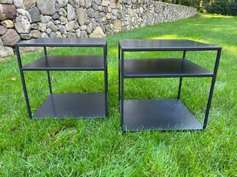 Pair Of Room And Board Steel Side Tables