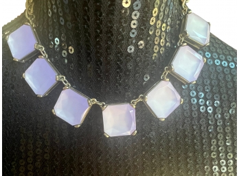 Boho Artisan Square Faceted Moonstone Necklace