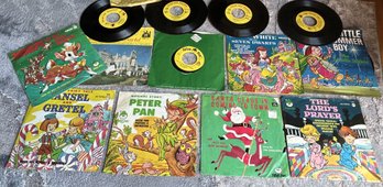 Large Lot Of Vintage DISNEY And FAIRY TALE 45 Records