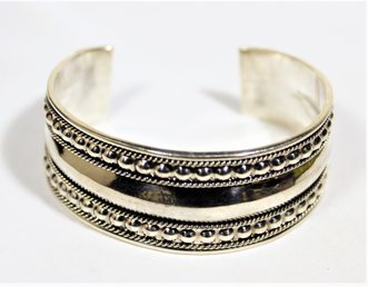 Fine Large Sterling Silver 925 Cuff Bracelet