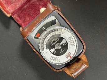 Vintage Gossen Super Pilot Light Meter, Leather Case