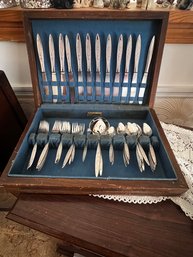 William Rogers And Son 90's Royal Harvest Stainless Flatware With Case