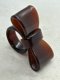 Lucite Bowtie Ring