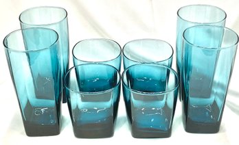 Vintage Rio Coastal Blue 11oz And 16oz Flat Tumblers By Anchor Hocking