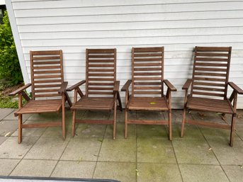 IKEA Wood Patio Chair Set - Set Of 4 Chairs 1 Of 3