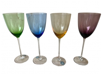 Lenox Colored Wine Glasses- New In The Box