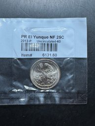 2012-P Uncirculated El Yunque NF Quarter In Littleton Package