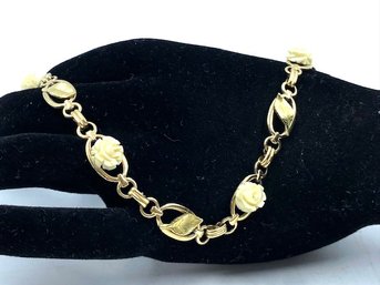 Gorgeous Signed Vintage Ementz Goldtone Bracelet