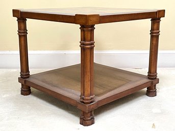 A Vintage Fruit Wood End Table