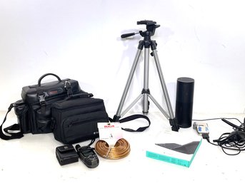 Electronics: 8MM Video Camera & Tripod, DVD-RW Video Camera, Alexa, And More.