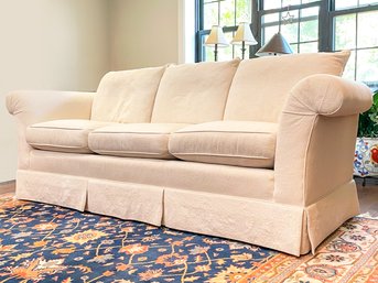 A Fine Quality Rolled Arm Sofa By Stickley