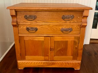 Antique Victorian Oak Commode