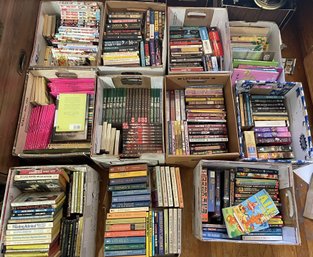 TEN BANKERS BOXES OF BOOKS