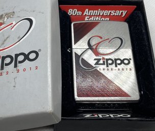 Rare Limited Edition Zippo Lighter- New In Box- 80th Anniversary Commemorative
