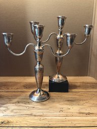 Pair Of Towle Sterling Silver Candelabra Weighted & Reinforced     Lot 6