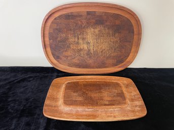 Vintage Dansk Cutting Board  With Wooden Serving Tray