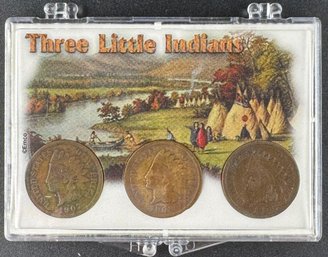 Lot Of 3 Indian Head Pennies