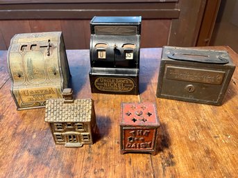 Collection Of Toy Antique & Vintage Banks