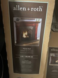 Allen & Roth Elegant Russet Fireplace 6-ft Mantel Shelf New In Box