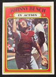 1972 Topps Johnny Bench In Action #434