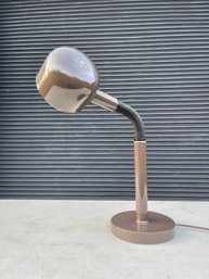 Vintage Brown Gooseneck Table Lamp