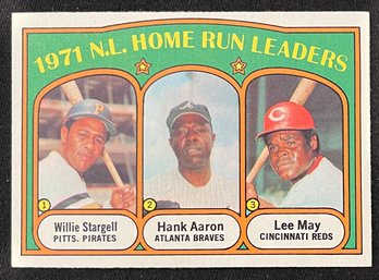 1972 Topps NL HR Leaders W/ Hank Aaron And Willie Stargell #89