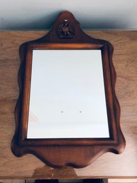 Vintage Wall Mirror With Eagle Emblem