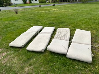 Set Of 4 Tan Patio Lounge Cushions (need A Cleaning)